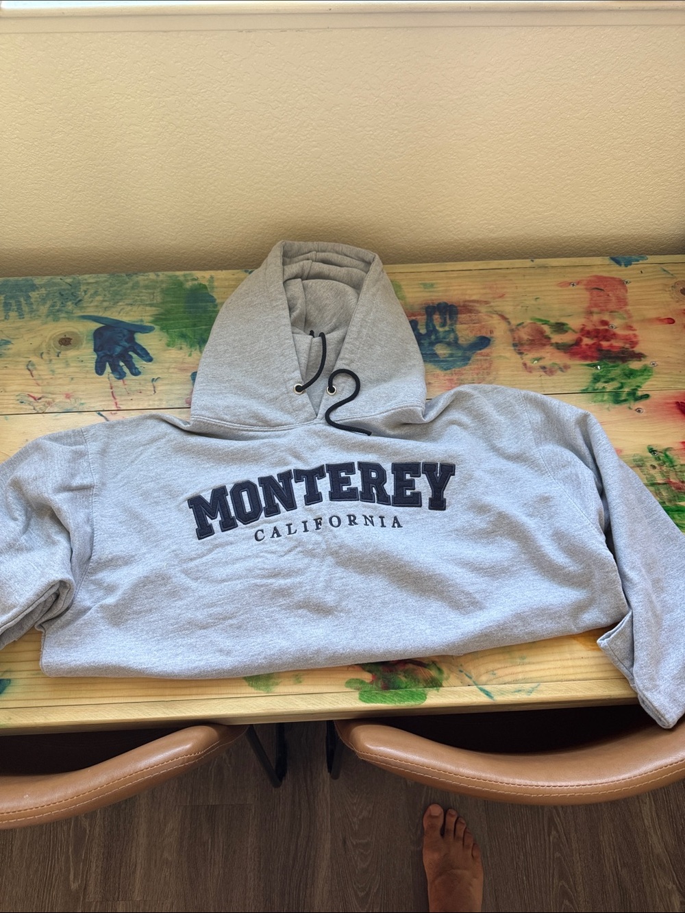 Gray Monterey California Hoodie Sweatshirt